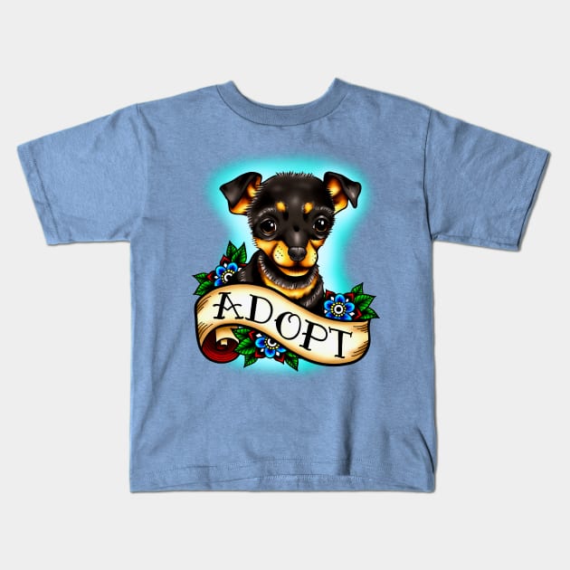 Adopt a Dog Kids T-Shirt by ReclusiveCrafts
